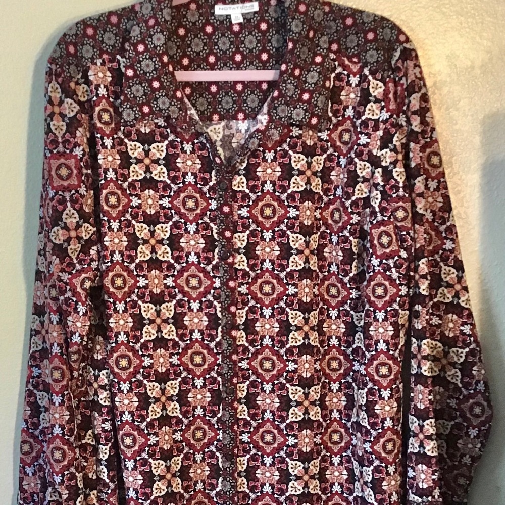 Notations Multicolored Designs Blouse - image 1